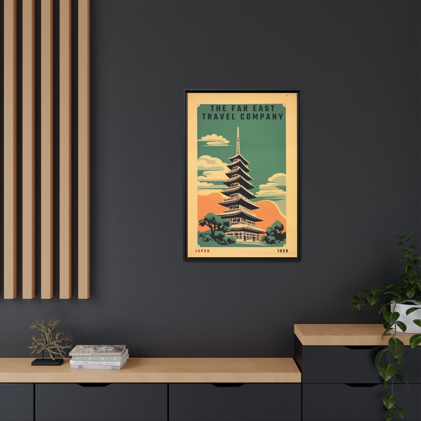 Japan Pagoda Vintage Poster | Museum-Quality Fine Art Print