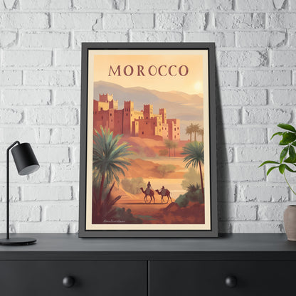Morocco Vintage Travel Poster Framed Print