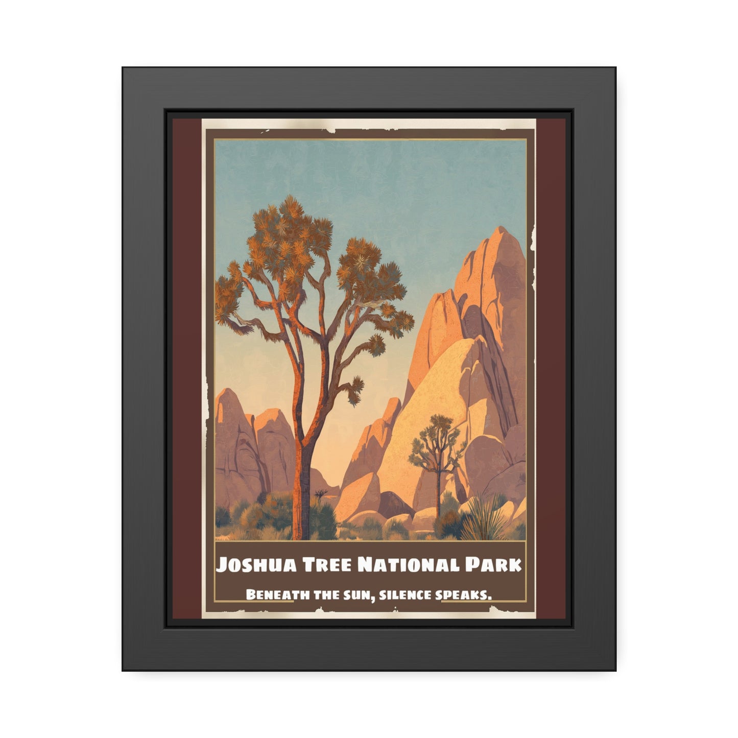 Framed Poster — Joshua Tree National Park Vintage Travel Art