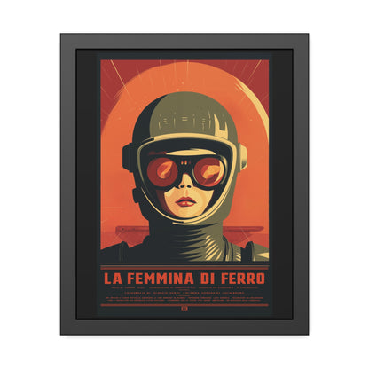 Framed Poster — La Femmina di Ferro Retro Sci‑Fi Art Print