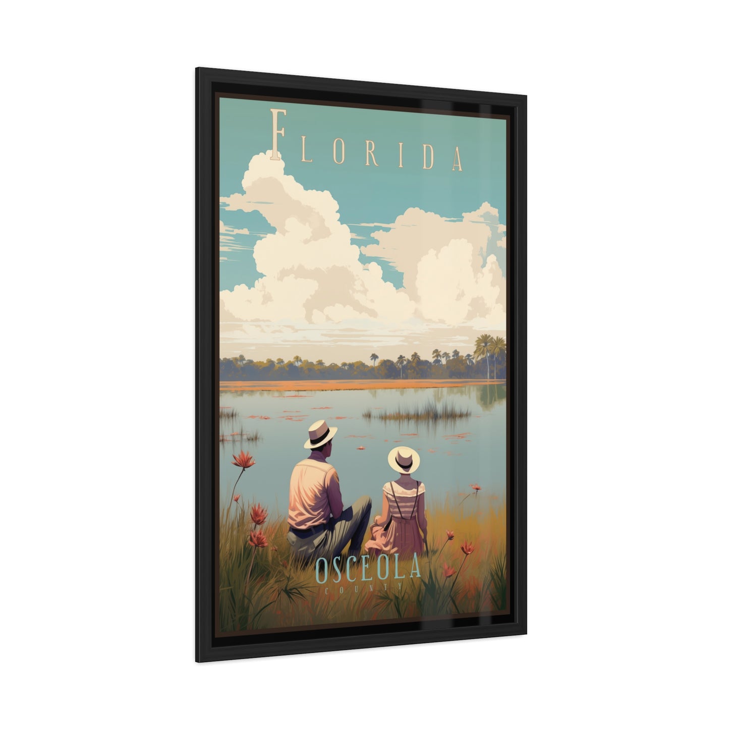 Vintage Florida Lakeside Wall Art posters – Osceola County Retro Charm