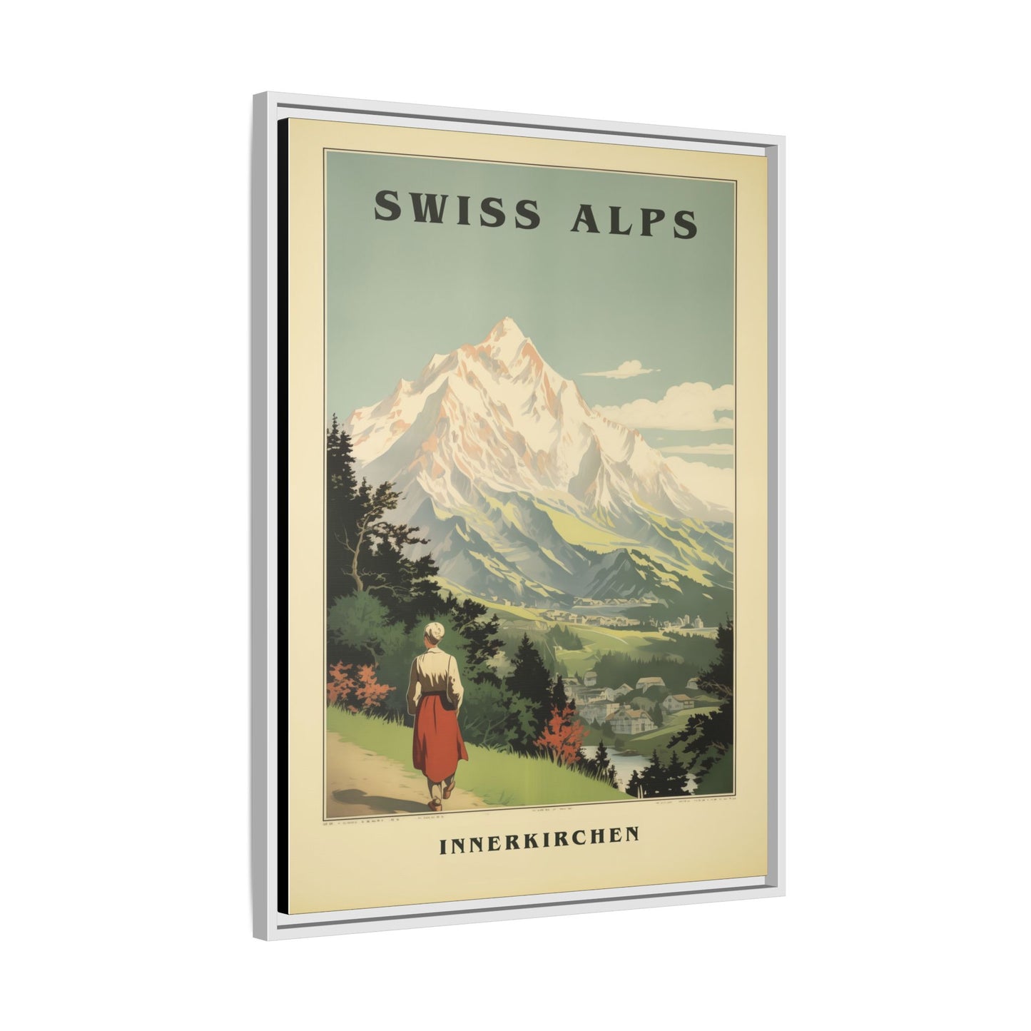 Swiss Alps Vintage Travel Poster | Fine Art Print