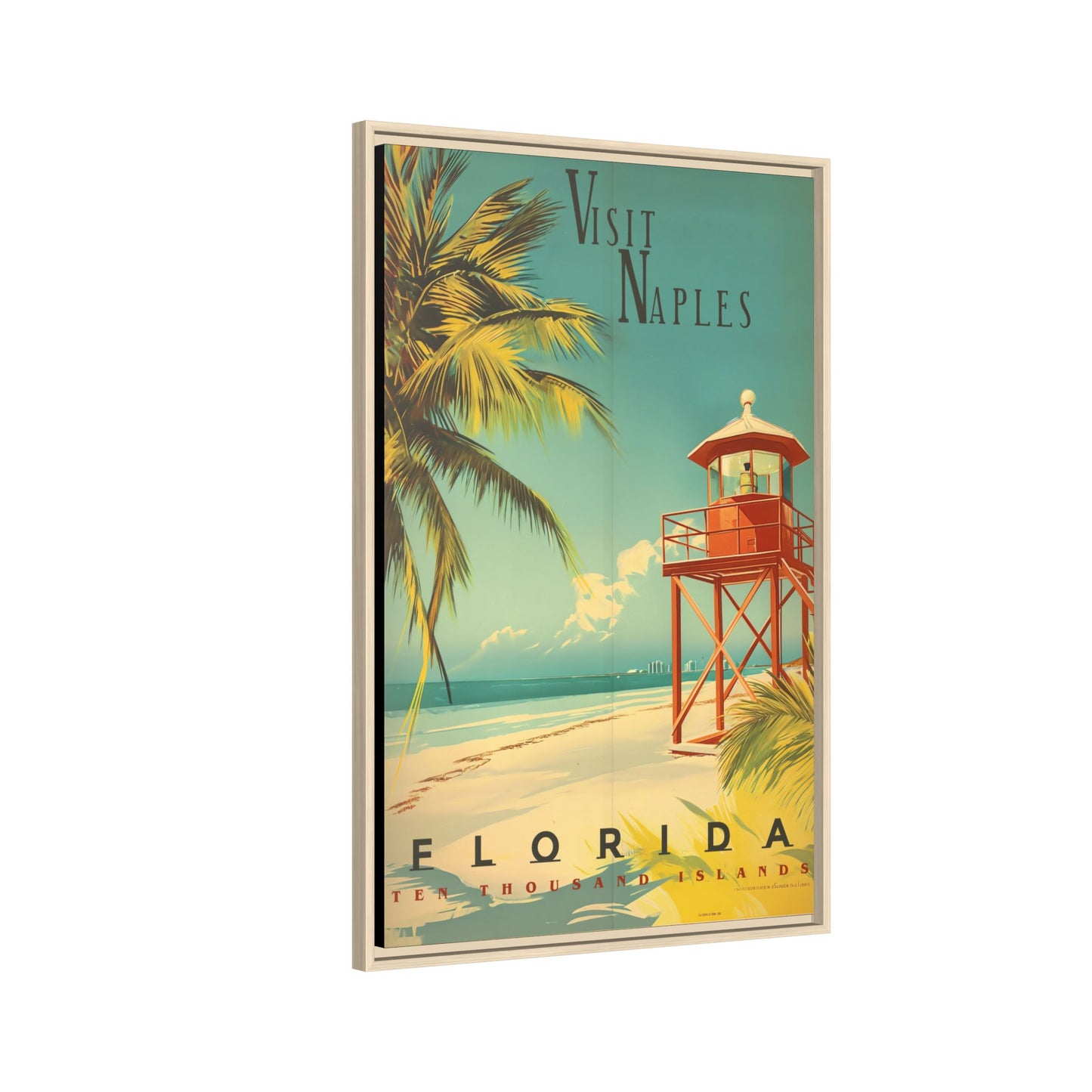Naples Florida Vintage Beach Poster | Museum-Quality Fine Art Print