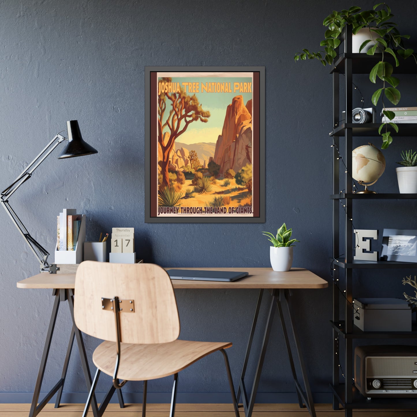 Framed Poster — Joshua Tree National Park Vintage Travel Print