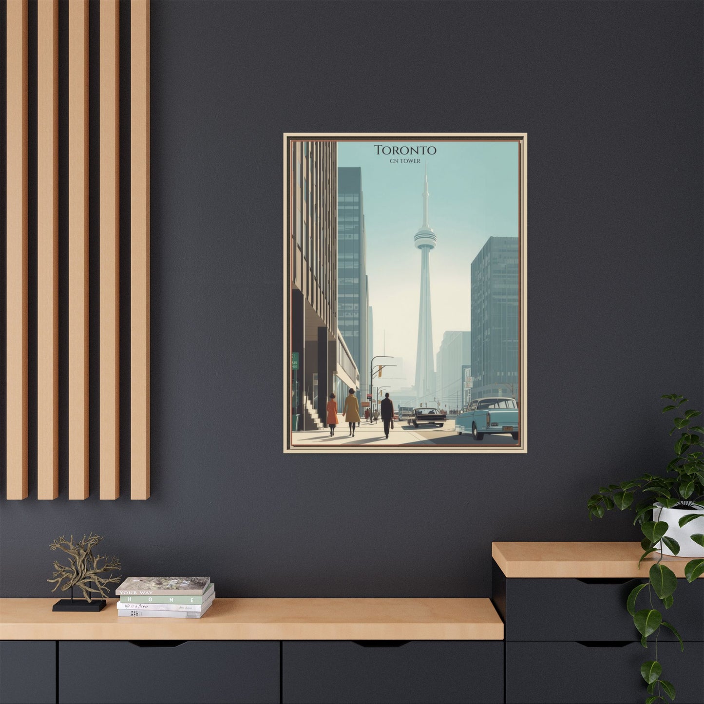 Toronto CN Tower Vintage Travel Poster | Museum-Quality Fine Art Print