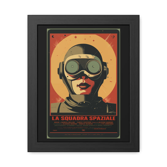 Vintage Space Art Framed Poster | Retro Sci-Fi Wall Art, Galactic Home Decor, Gift for Space Lovers
