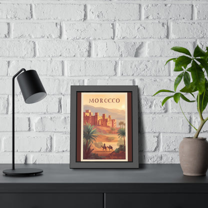 Morocco Vintage Travel Poster Framed Print