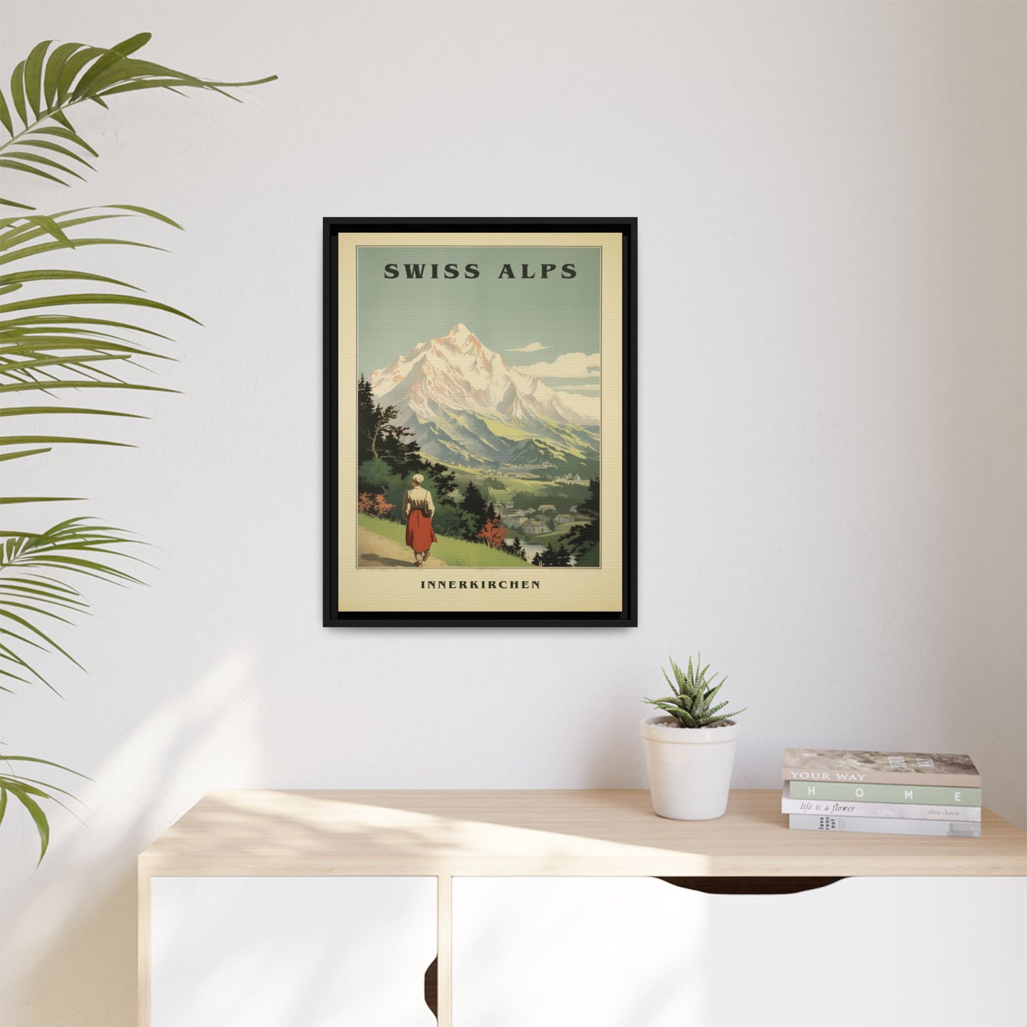 Swiss Alps Vintage Travel Poster | Fine Art Print