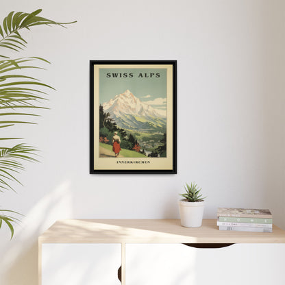 Swiss Alps Vintage Travel Poster | Fine Art Print