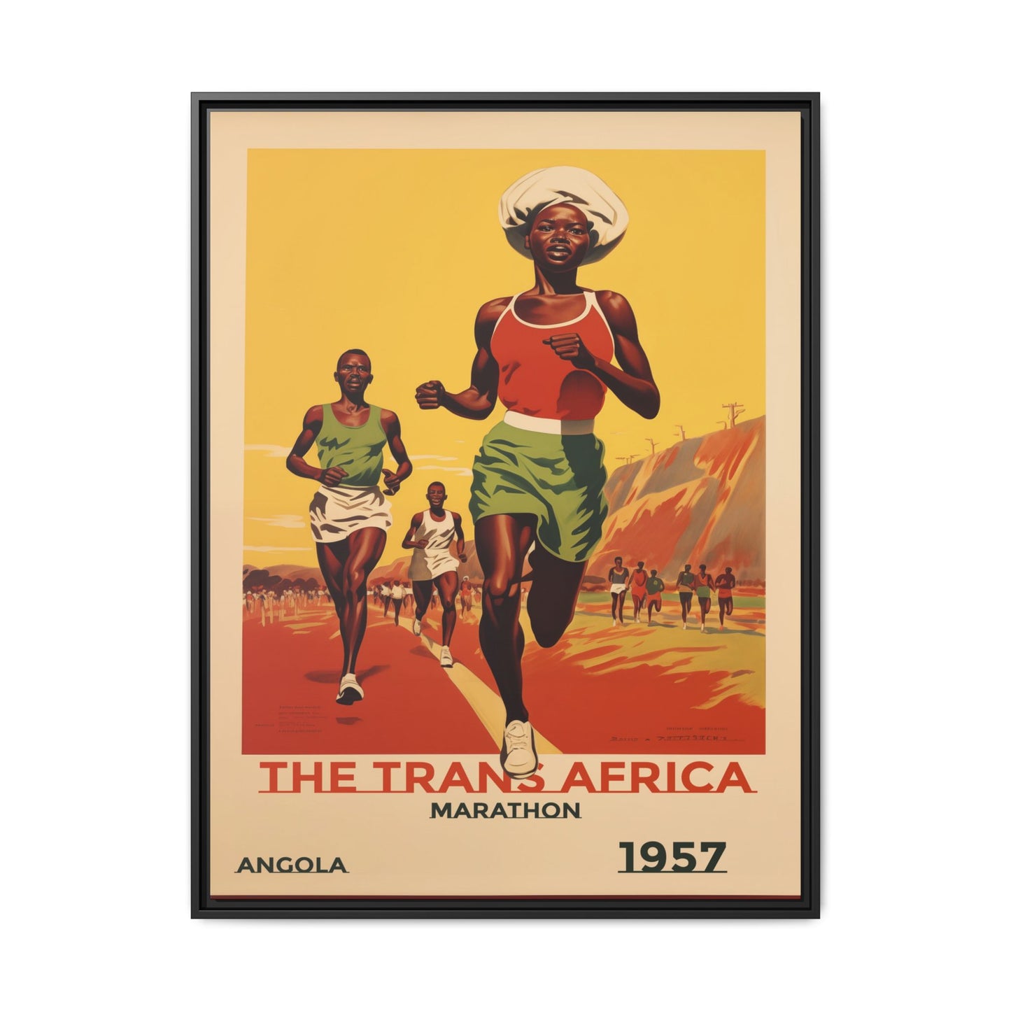 Trans-Africa Marathon 1957 Vintage Poster | Fine Art Print