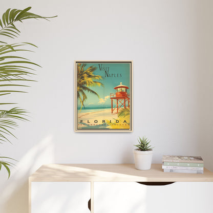 Naples Florida Vintage Beach Poster | Museum-Quality Fine Art Print