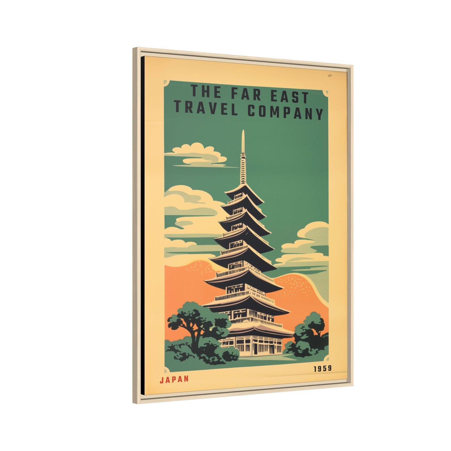 Japan Pagoda Vintage Poster | Museum-Quality Fine Art Print