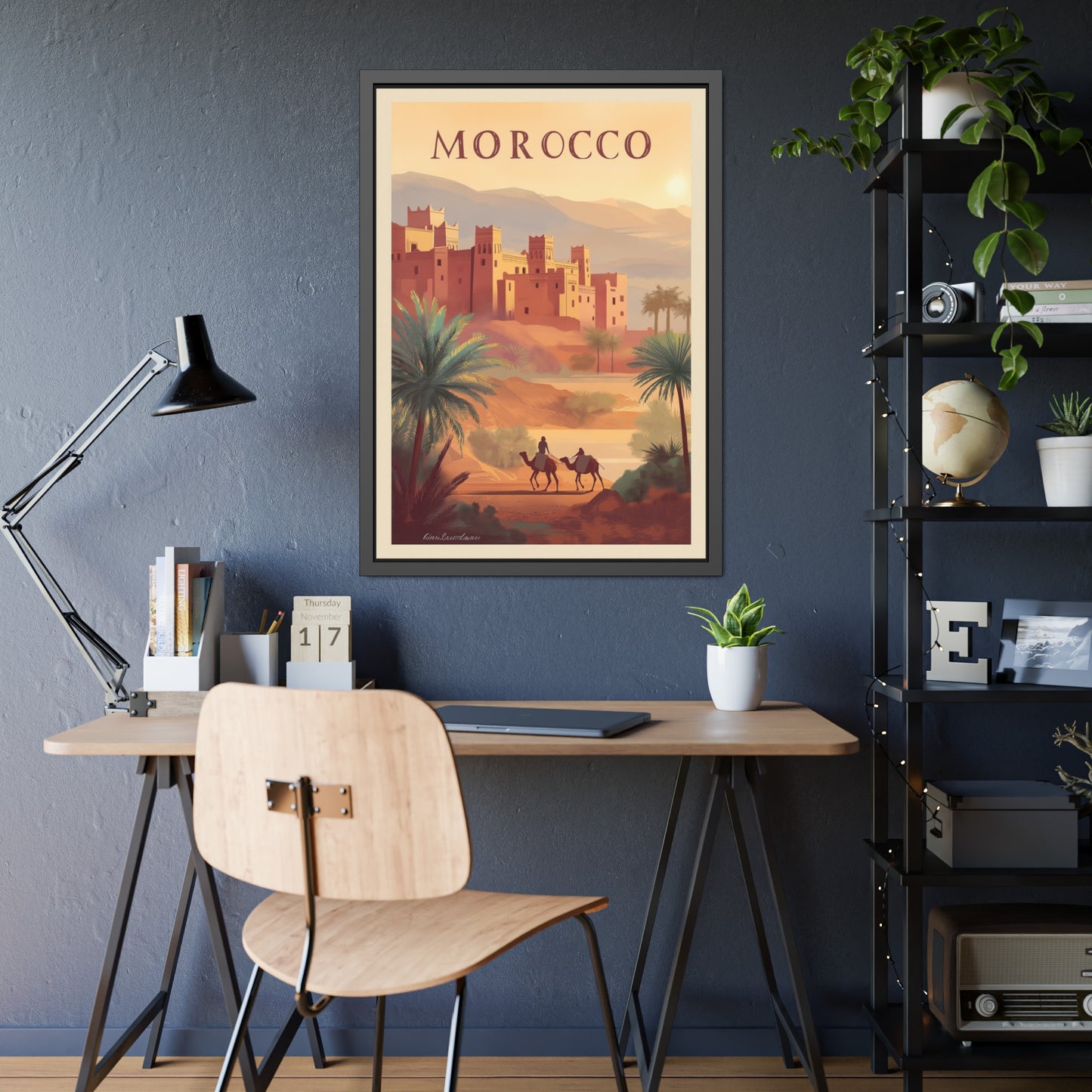 Morocco Vintage Travel Poster Framed Print