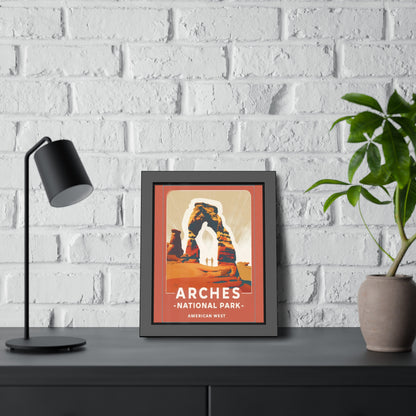 Arches National Park Framed Poster — Vintage American West Travel Art