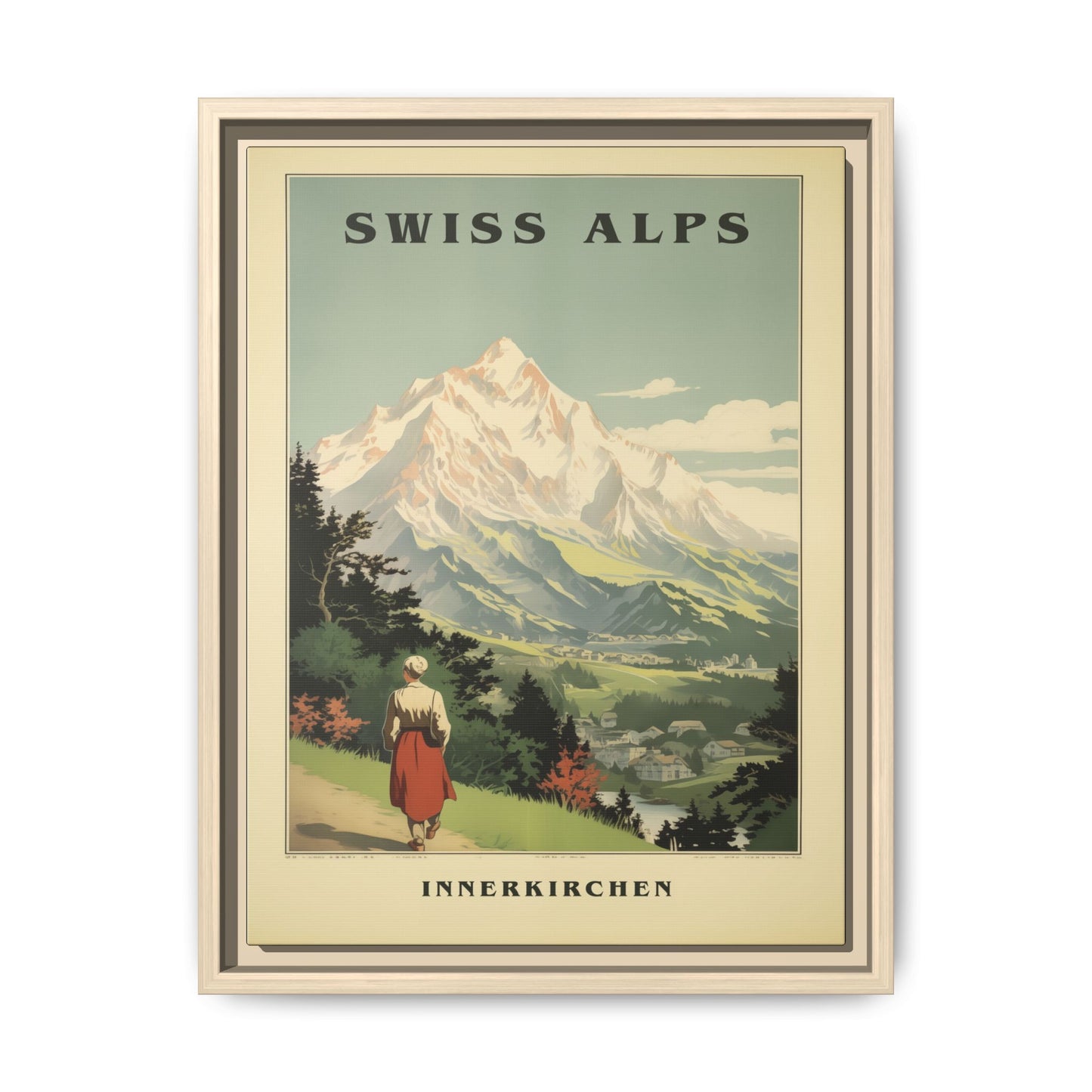 Swiss Alps Vintage Travel Poster | Fine Art Print