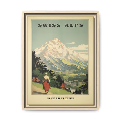 Swiss Alps Vintage Travel Poster | Fine Art Print