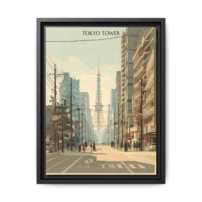 Tokyo Tower Vintage Travel Poster | Museum-Quality Fine Art Print