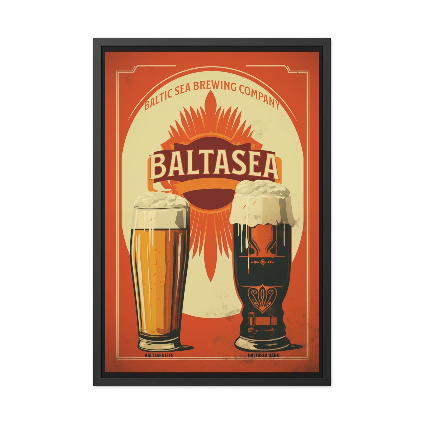 Vintage Beer Poster - Baltasea Brewing Company Art Print Framed Posters