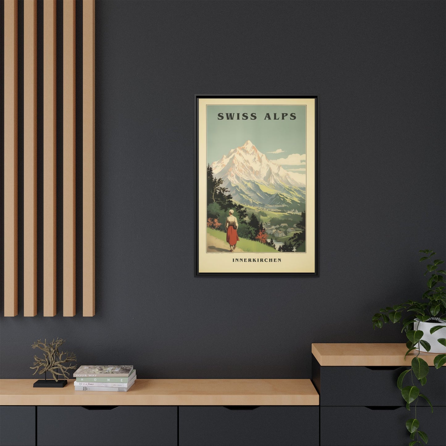 Swiss Alps Vintage Travel Poster | Fine Art Print