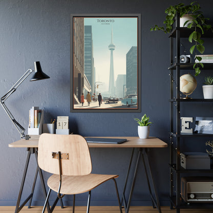 Toronto CN Tower Framed Poster — Vintage Cityscape Wall Art