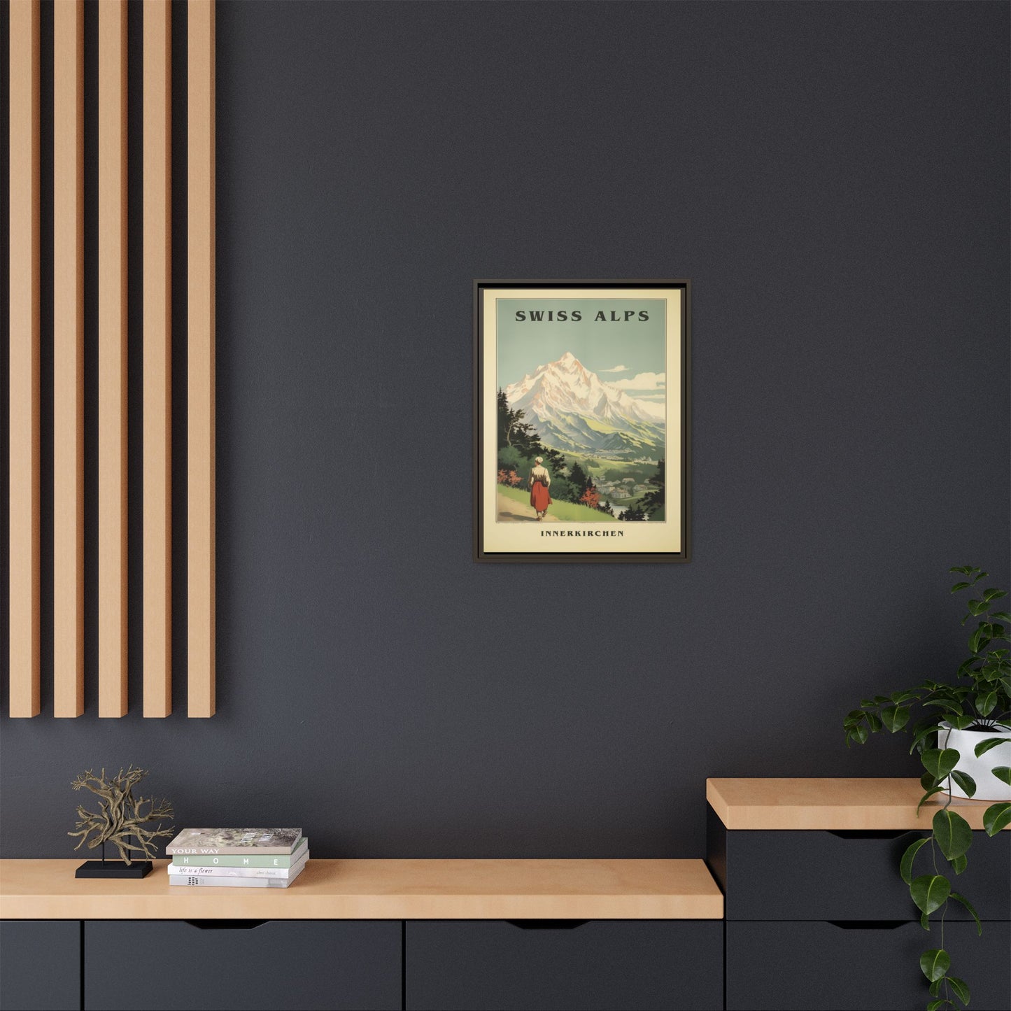Swiss Alps Vintage Travel Poster | Fine Art Print