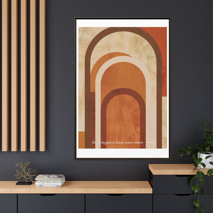 Abstract Arch Framed Canvas Wall Art — Mid-Century Modern Minimalist Decor | Vintageanna