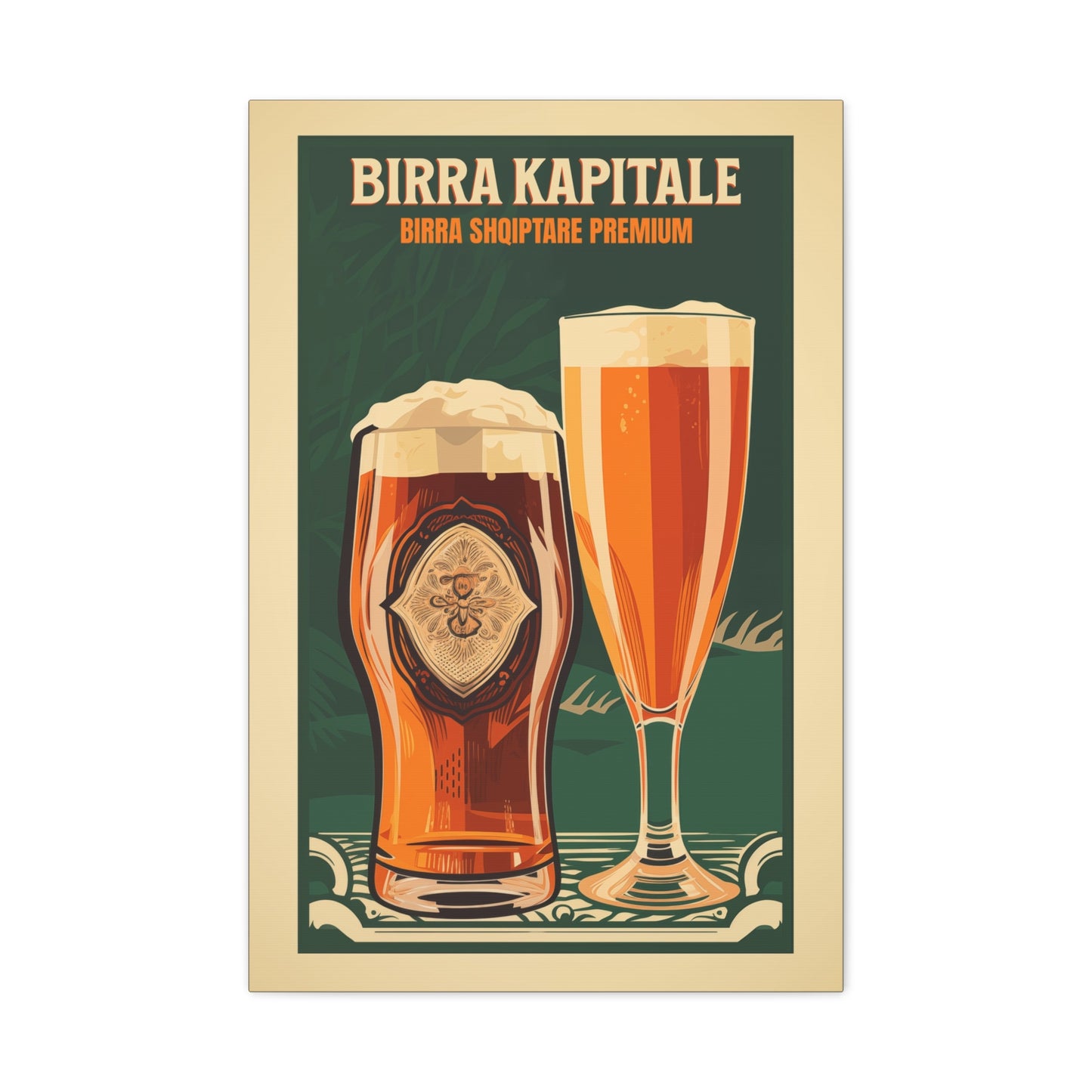 "Vintage Birra Kapitale Poster - Birra Kapitale Premium Frameless Stretched Matte Canvas" Matte Canvas, Stretched, 1.25"