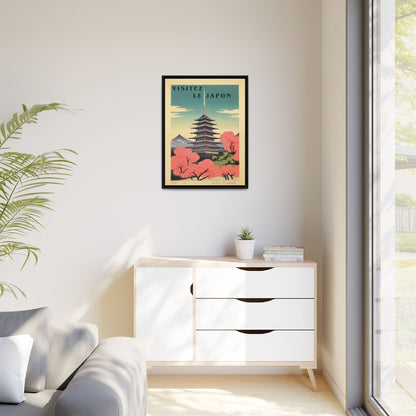 Visitez le Japon Japanese Travel Vintage Poster | Museum-Quality Fine Art Print
