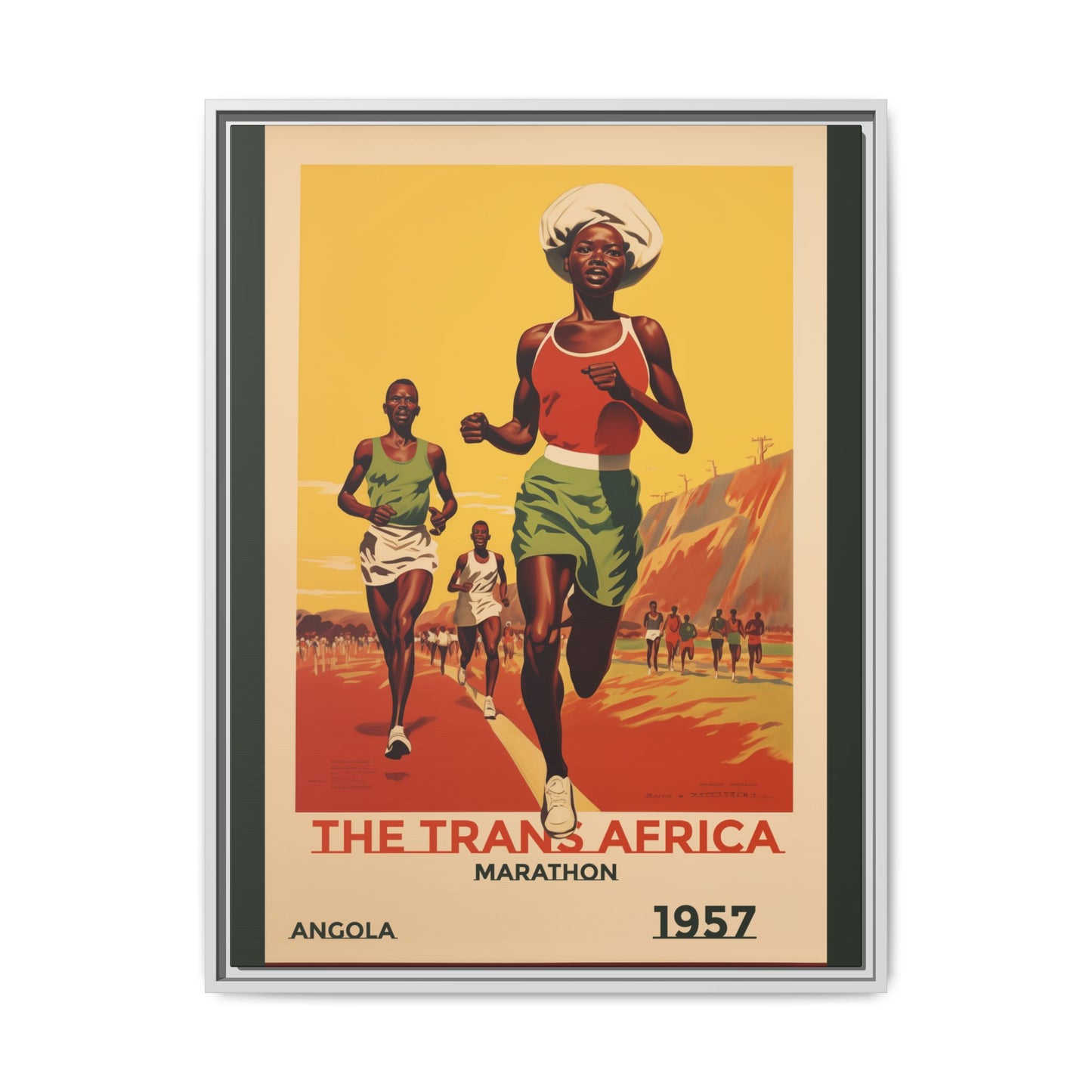 Trans-Africa Marathon 1957 Vintage Poster | Fine Art Print