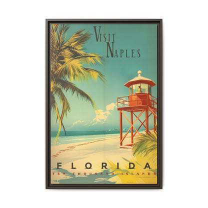 Naples Florida Vintage Beach Poster | Museum-Quality Fine Art Print