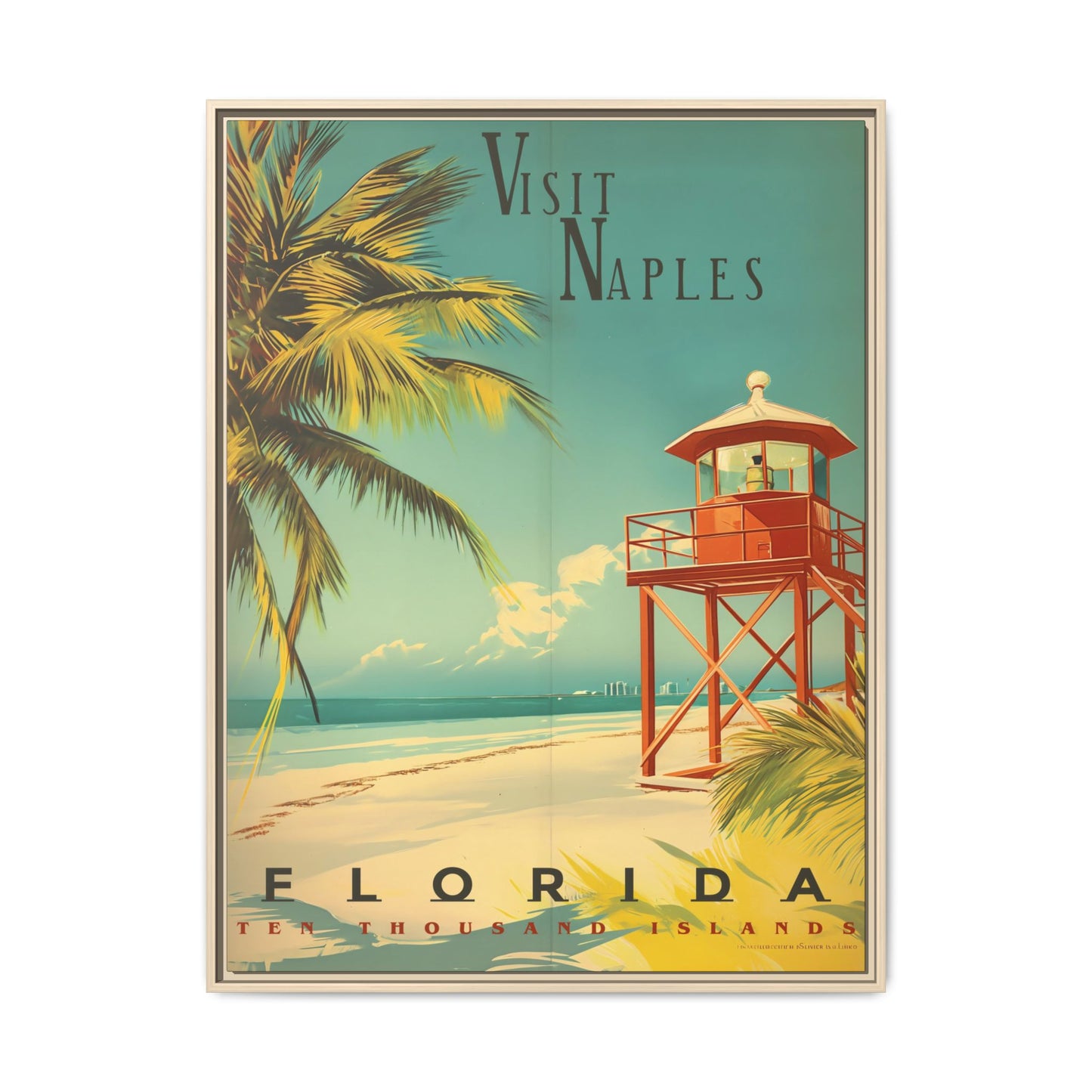 Naples Florida Vintage Beach Poster | Museum-Quality Fine Art Print