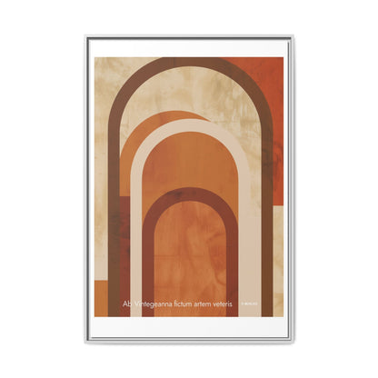 Abstract Arch Framed Canvas Wall Art — Mid-Century Modern Minimalist Decor | Vintageanna