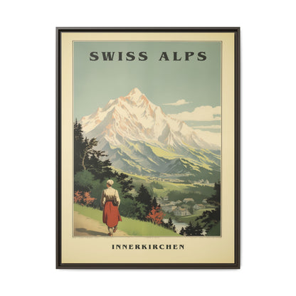 Swiss Alps Vintage Travel Poster | Fine Art Print