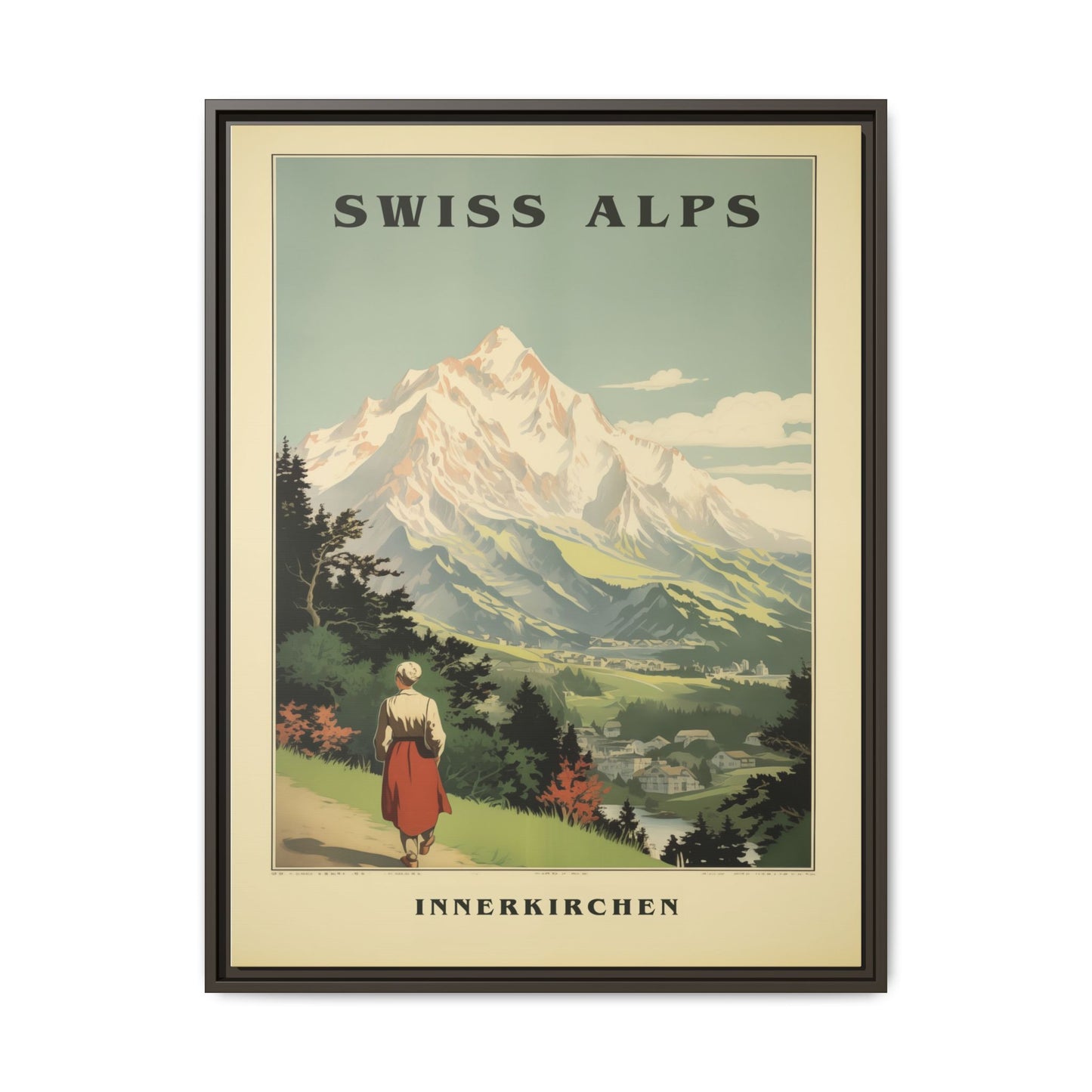 Swiss Alps Vintage Travel Poster | Fine Art Print