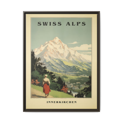 Swiss Alps Vintage Travel Poster | Fine Art Print