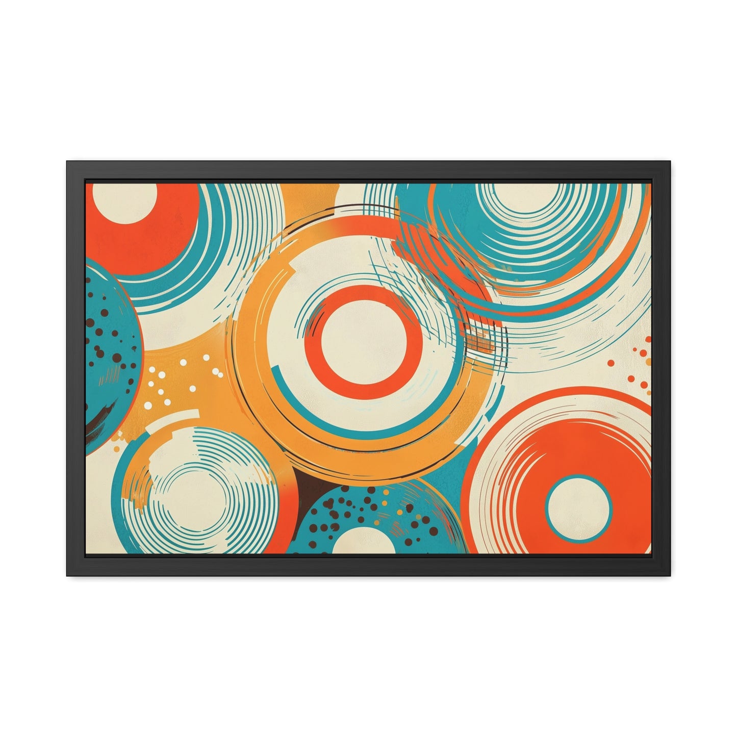 Modern Geometric Wall Art – Framed Abstract Poster for Home Decor