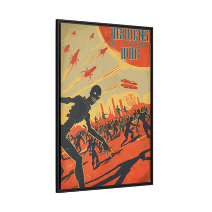 "Heavens War: The Creeps Have Arrived – Sci-Fi Apocalypse Matte Canvas with Black Frame"
