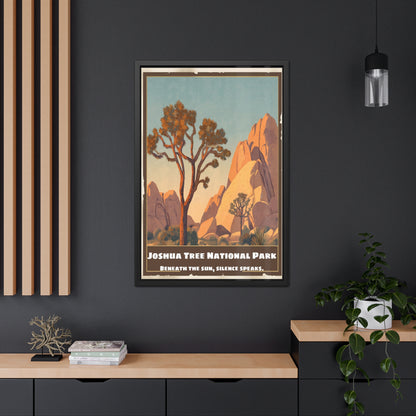 Joshua Tree National Park Framed Poster — Vintage Desert Travel Art Print_M