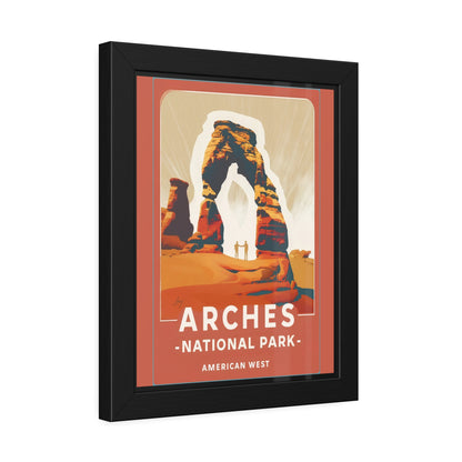 Arches National Park Framed Poster — Vintage American West Travel Art
