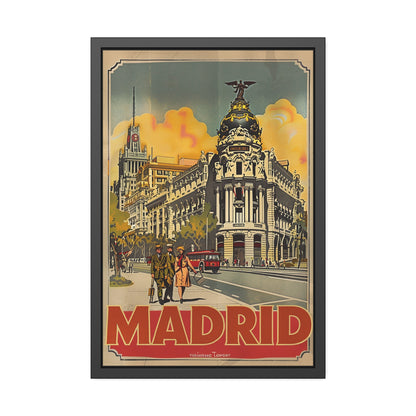 Madrid Vintage Travel Poster — Framed Paper Poster