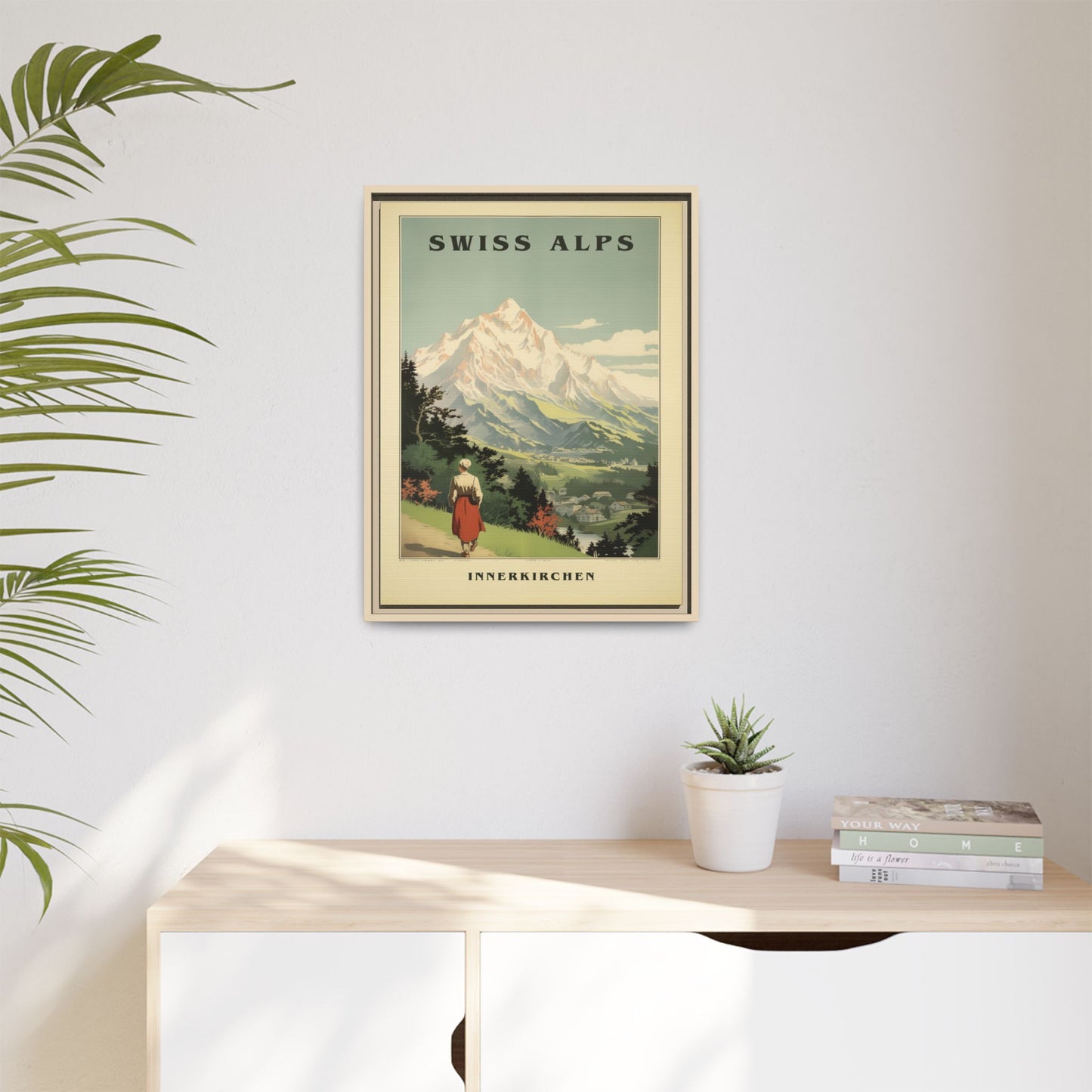 Swiss Alps Vintage Travel Poster | Fine Art Print