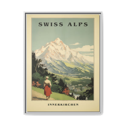 Swiss Alps Vintage Travel Poster | Fine Art Print