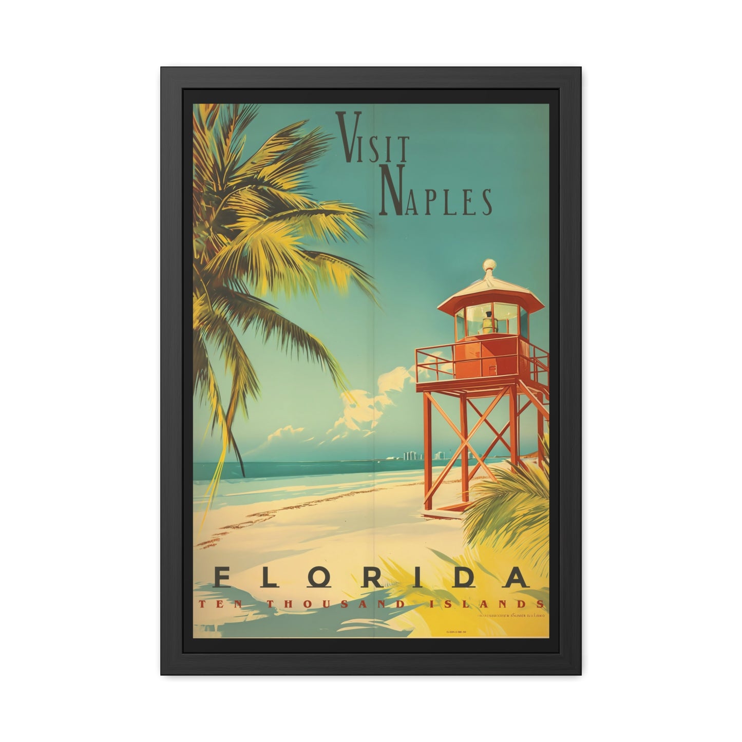 "Visit Naples - Ten Thousand Islands Vintage Florida Framed Poster" Visit Naples Florida, Framed Posters