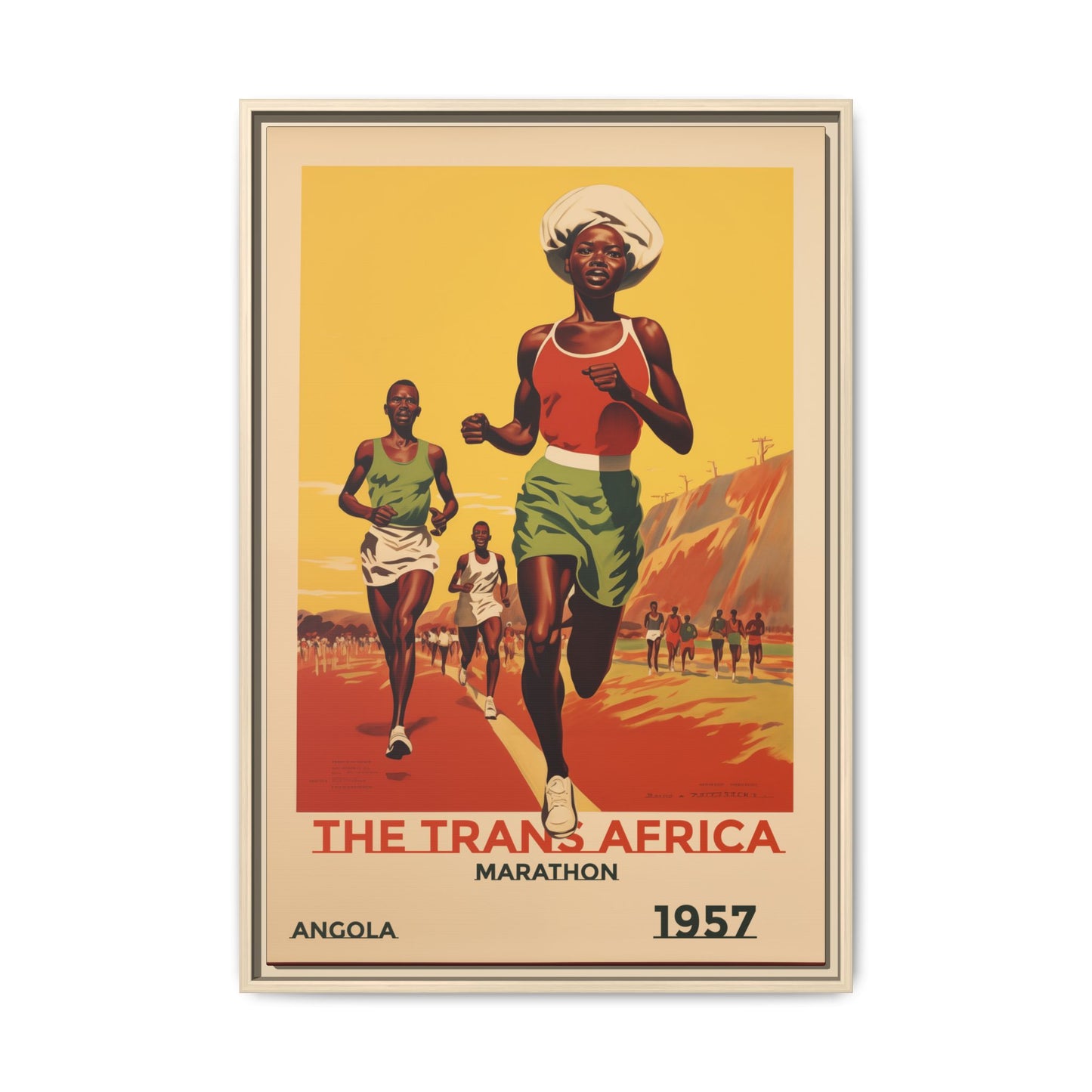 Trans-Africa Marathon 1957 Vintage Poster | Fine Art Print