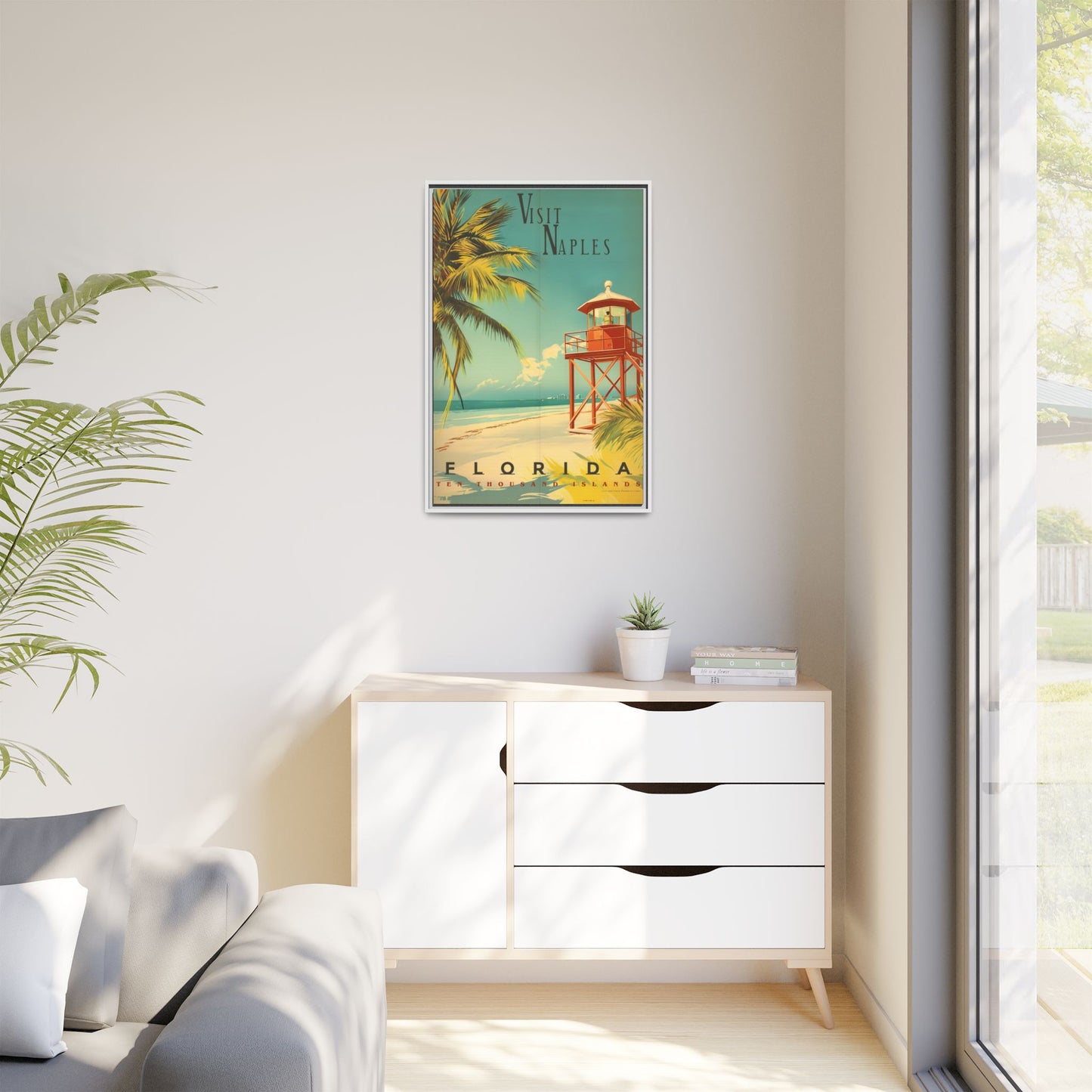 Naples Florida Vintage Beach Poster | Museum-Quality Fine Art Print