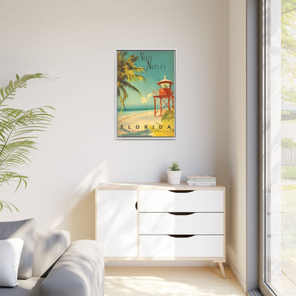 Naples Florida Vintage Beach Poster | Museum-Quality Fine Art Print