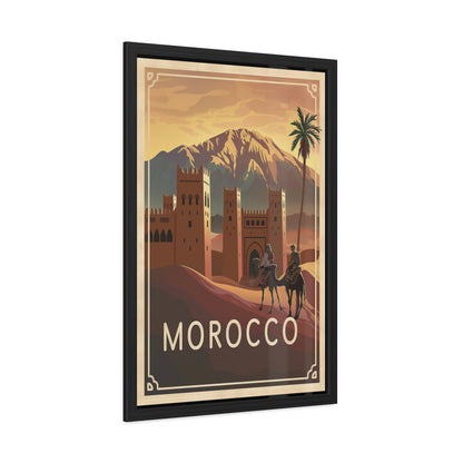 Framed Morocco Travel Poster — Vintage Desert Wall Art_M