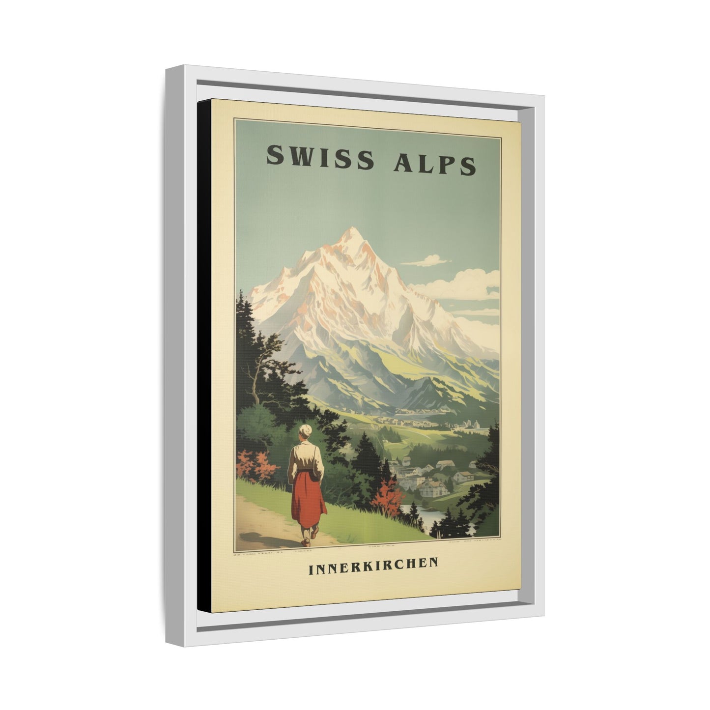 Swiss Alps Vintage Travel Poster | Fine Art Print