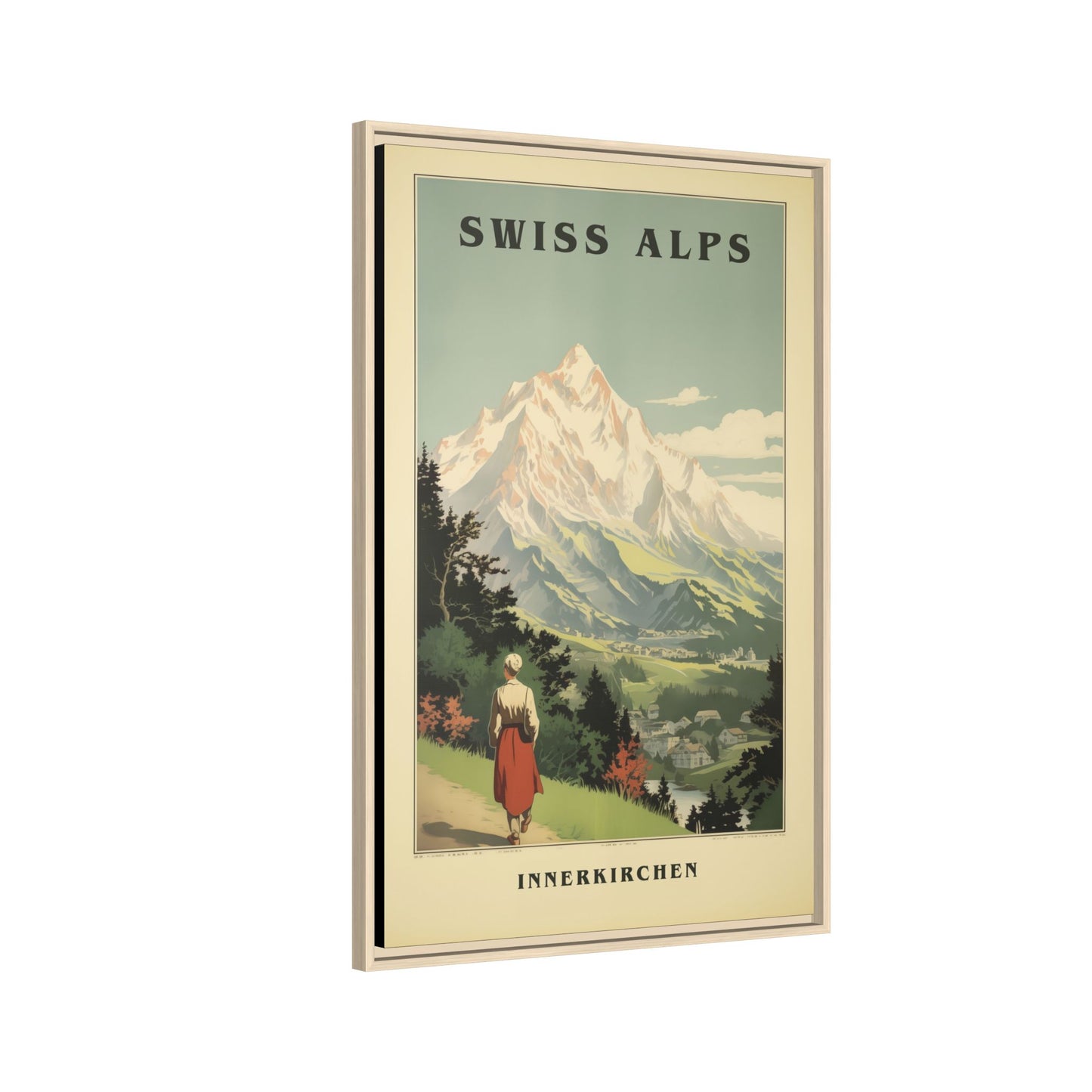 Swiss Alps Vintage Travel Poster | Fine Art Print