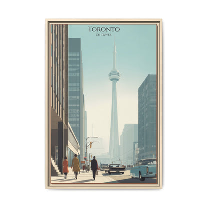 Toronto CN Tower Vintage Travel Poster | Museum-Quality Fine Art Print